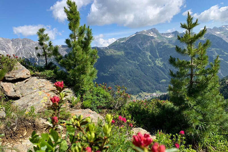 View of the Arlberg valley